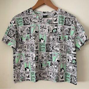 ZARA | Disney Princess Sleeping Beauty Comic Print Cropped Tee